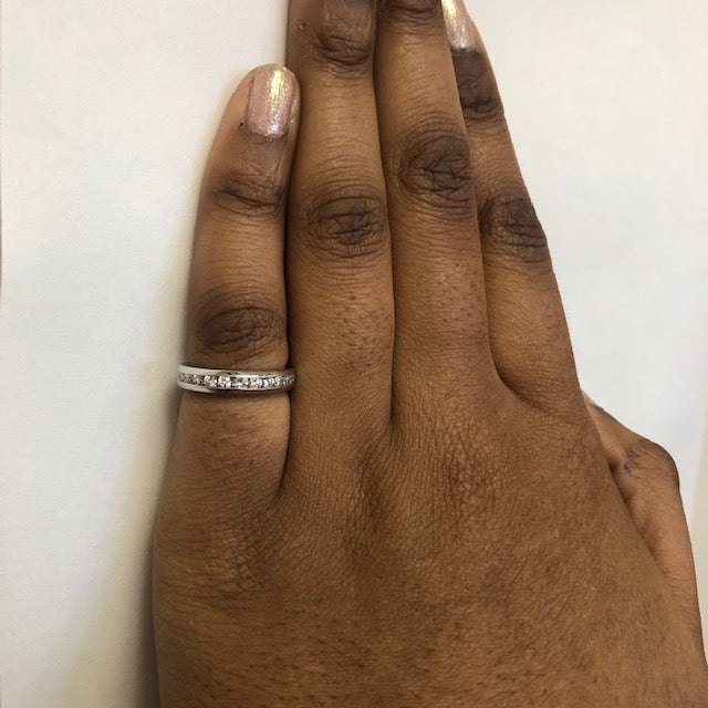 Channel Set Diamond Semi Eternity Band | 0.35ctw | SZ 4.25 |