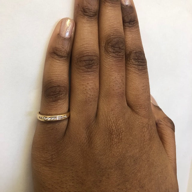 Channel Set Diamond Semi Eternity Ring | 0.15ctw | SZ 7.25 |
