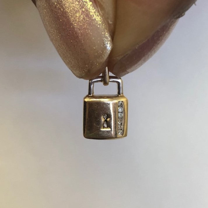 Diamond Lock Pendant | 0.03ctw |