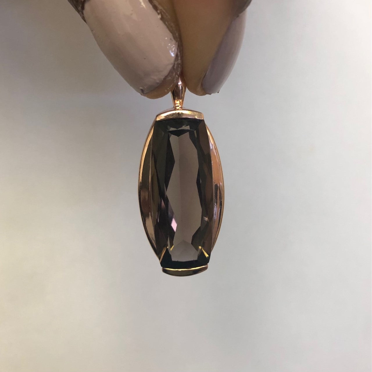 Tension Set Smoky Quartz Pendant | 11.0ct |