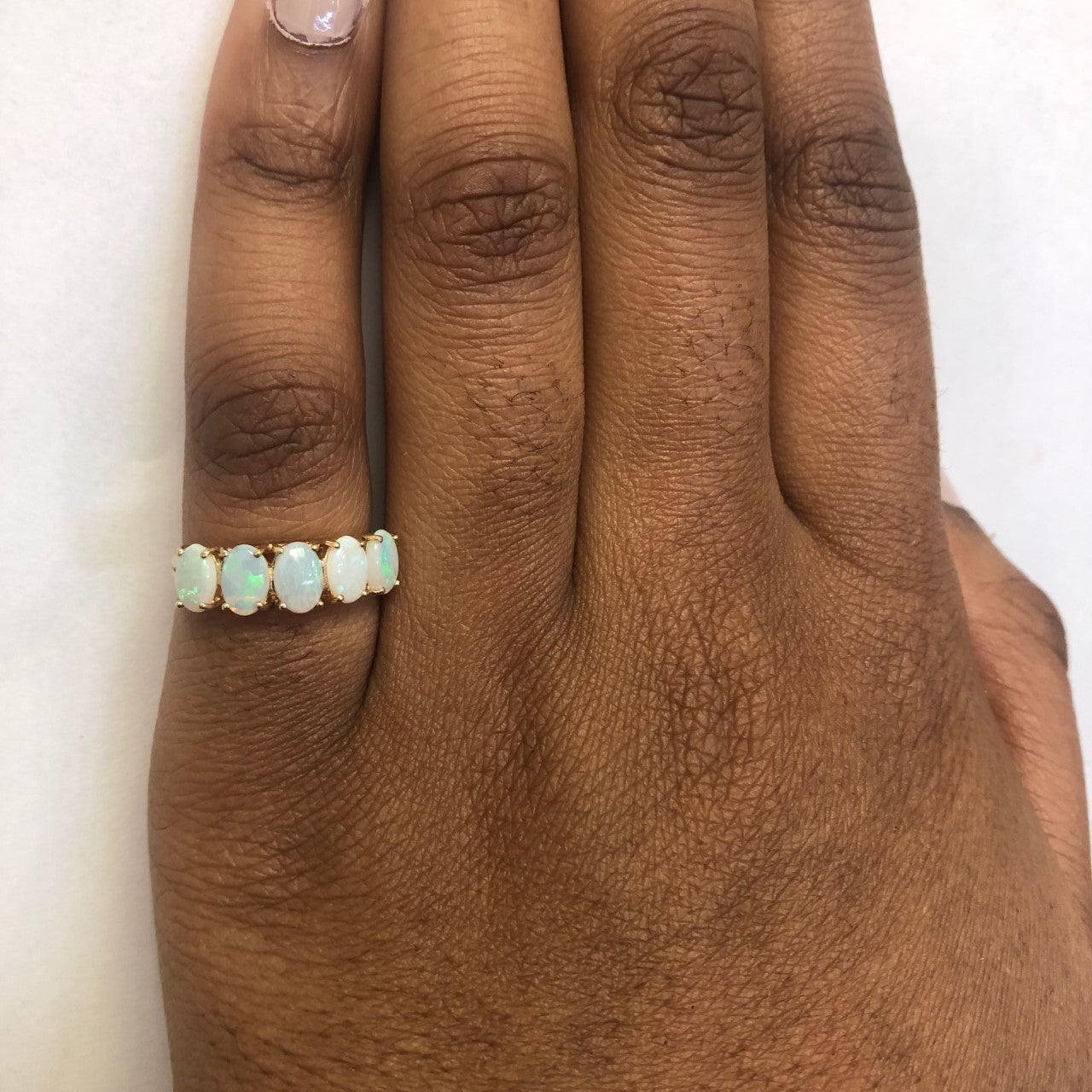 Prong Set Opal Split Shank Ring | 1.00ctw | SZ 6 |