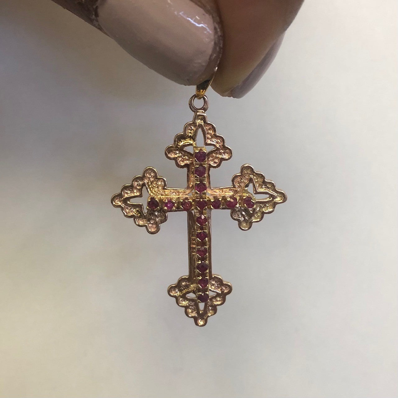 Ruby Cross Pendant | 0.33ctw |