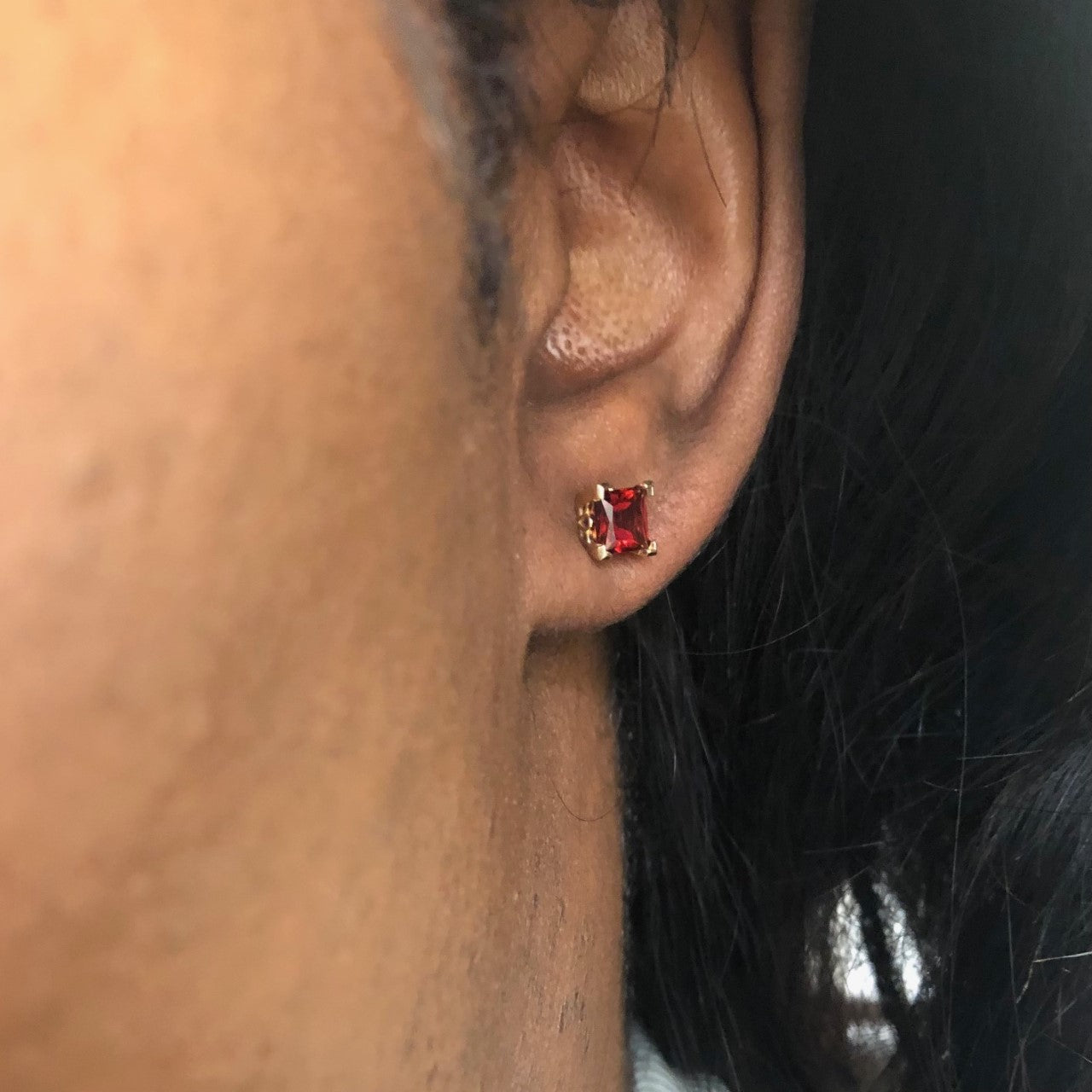 Garnet Filigree Stud Earrings | 1.50ctw |
