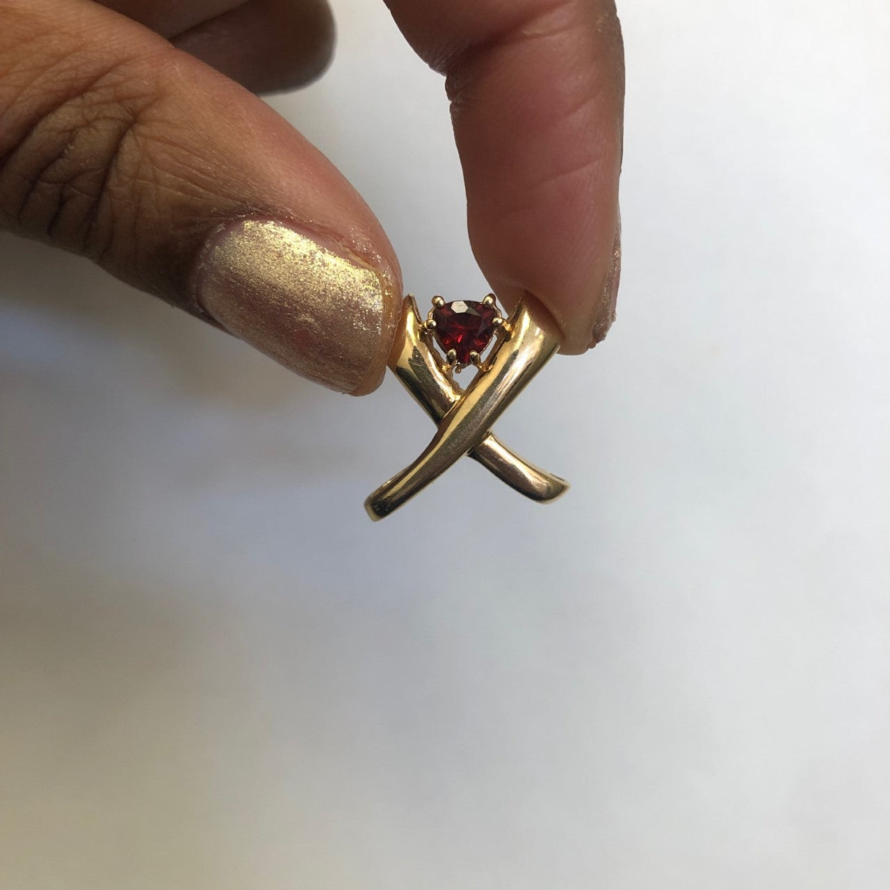 Garnet X Pendant | 0.50ct |