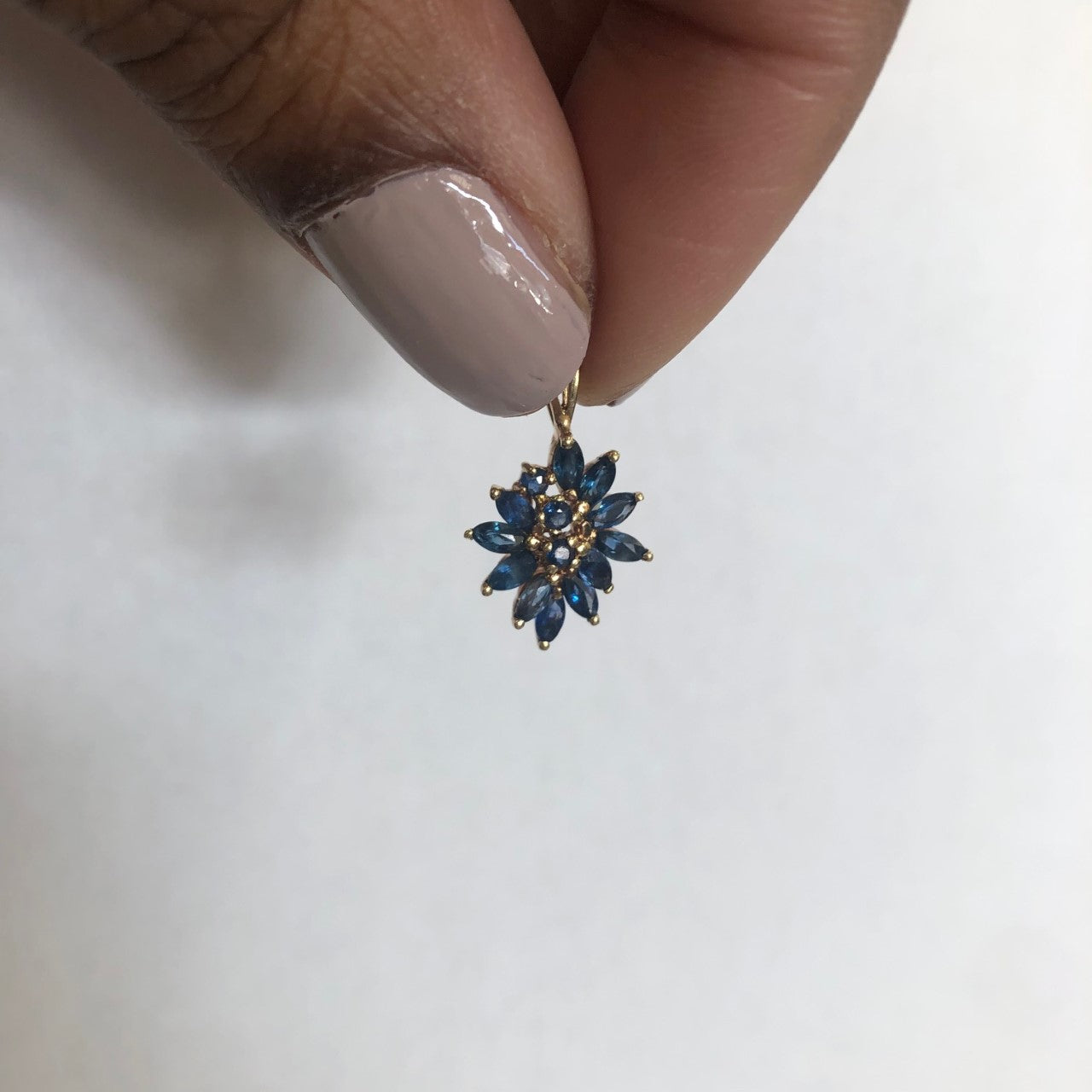 Cluster Burst Sapphire Pendant | 0.80ctw |
