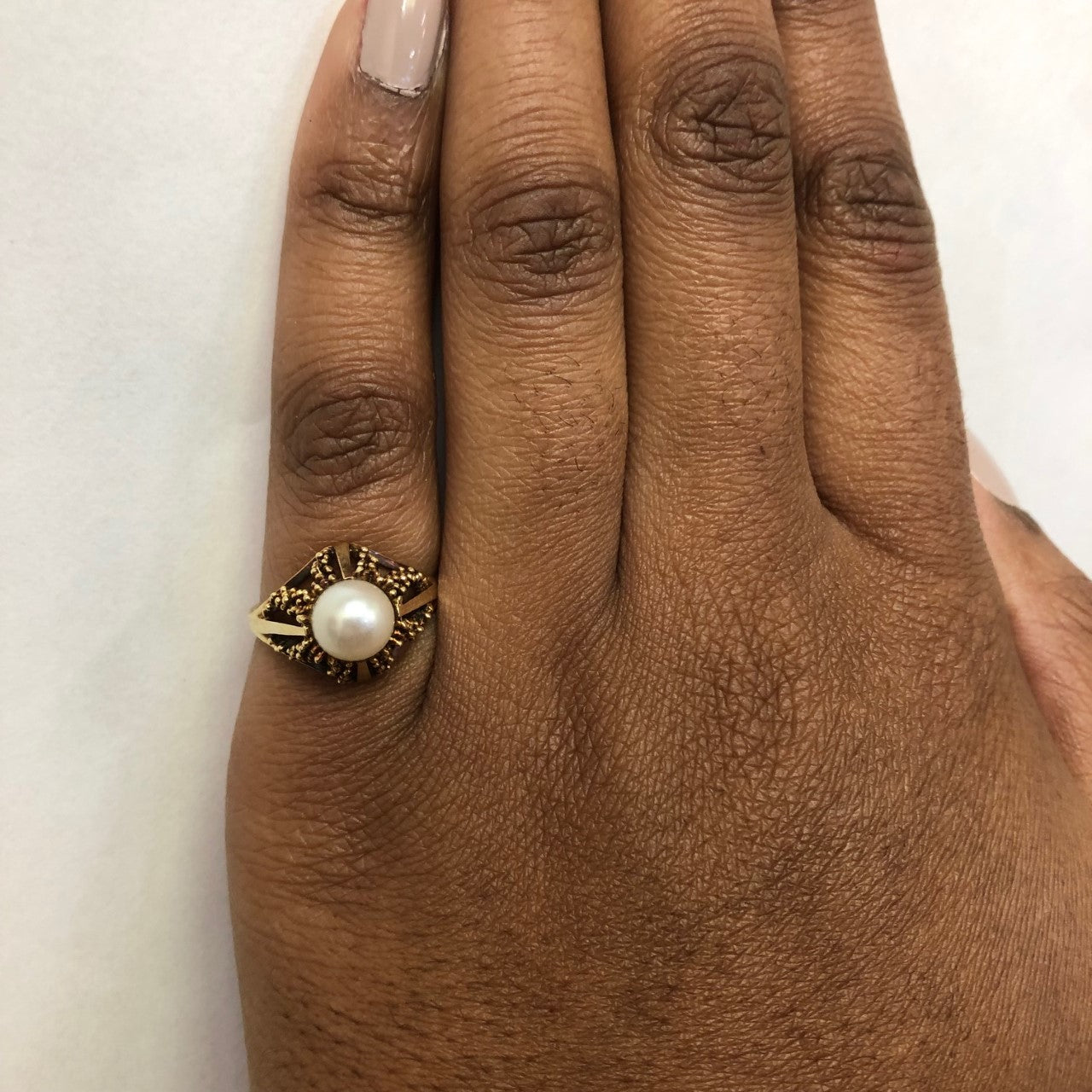 Beaded Rope Pearl Ring | 2.86ct | SZ 7.5 |