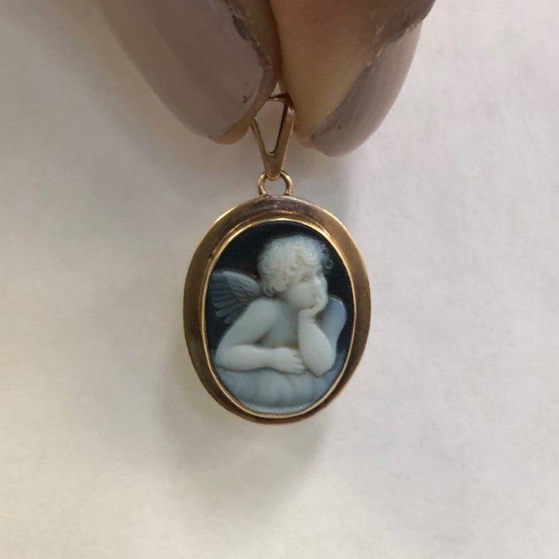 Onyx Cherub Cameo Pendant | 4.50ct |