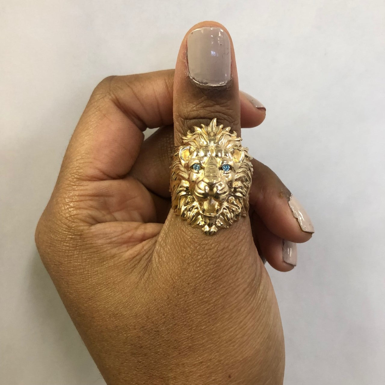 Diamond Lion Head Ring | 0.05ctw | SZ 10 |