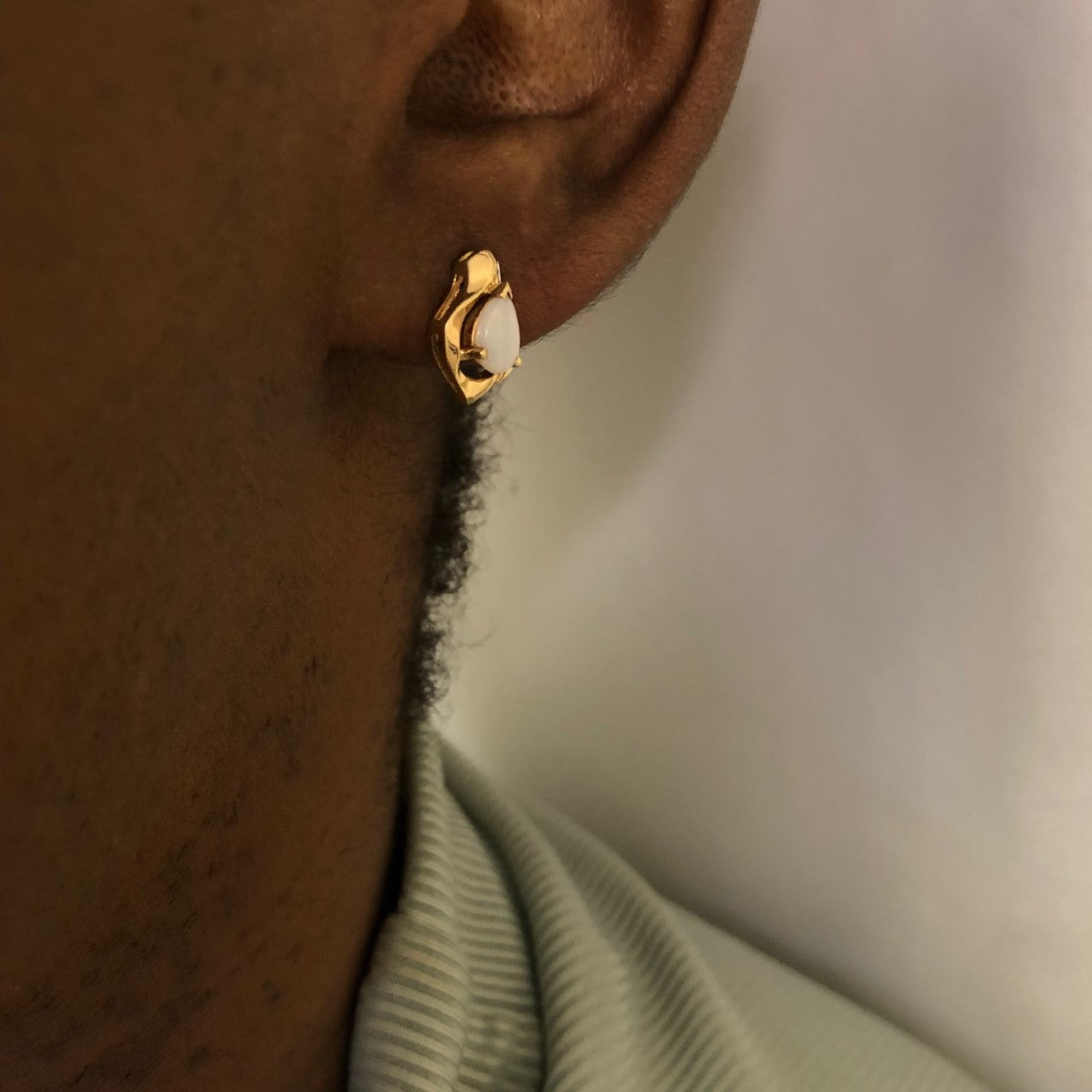Opal & Diamond Stud Earrings | 0.44ctw, 0.02ctw |