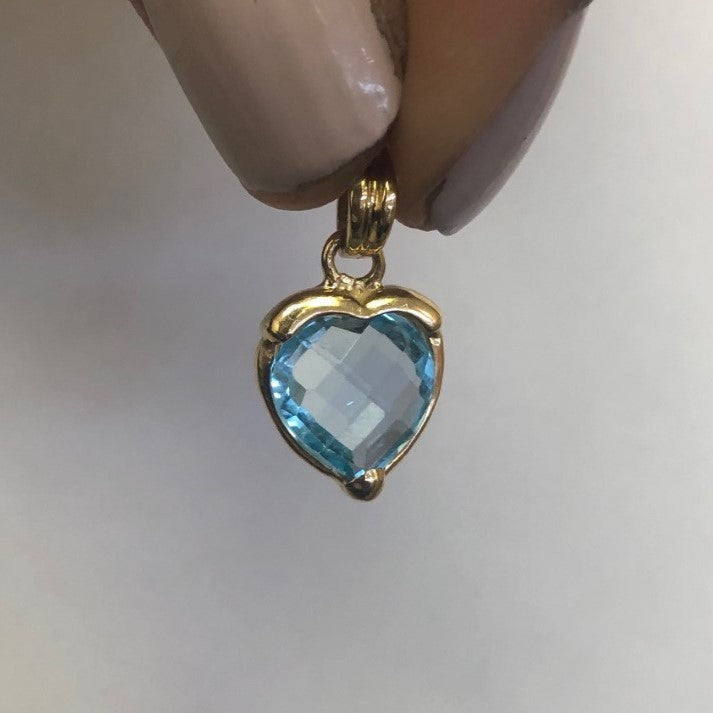 Blue Topaz Heart Pendant | 5.00ct |