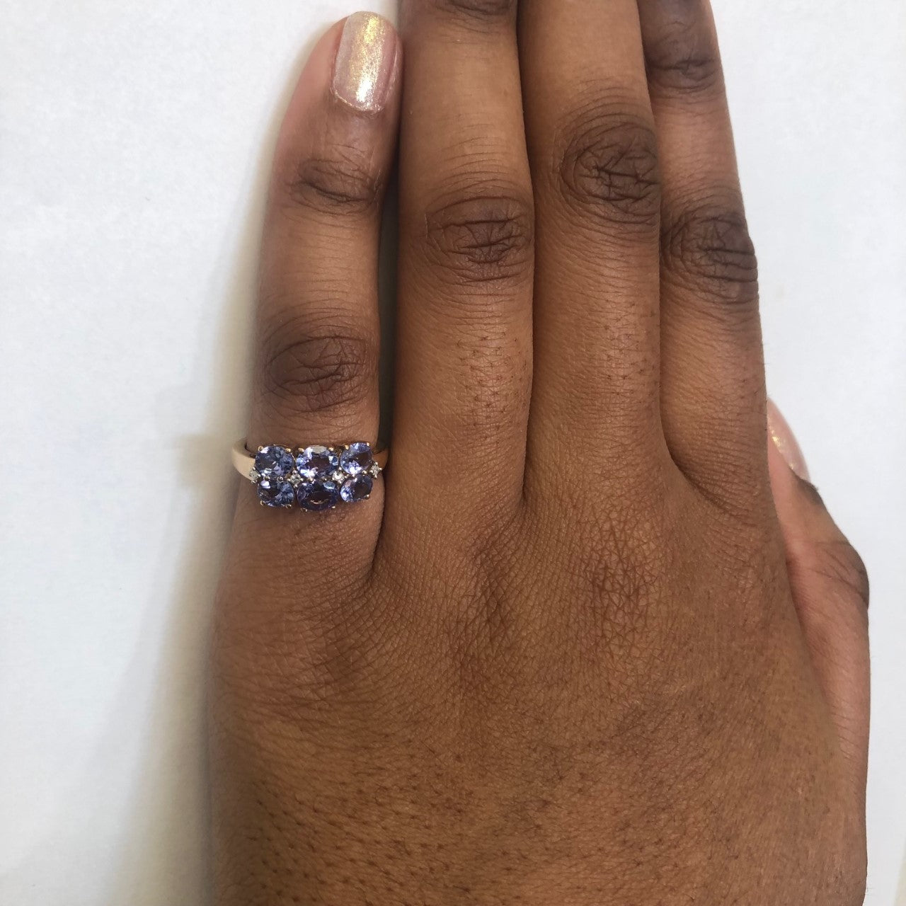 Tanzanite & Diamond Cluster Ring | 1.50ctw, 0.02ctw | SZ 7 |