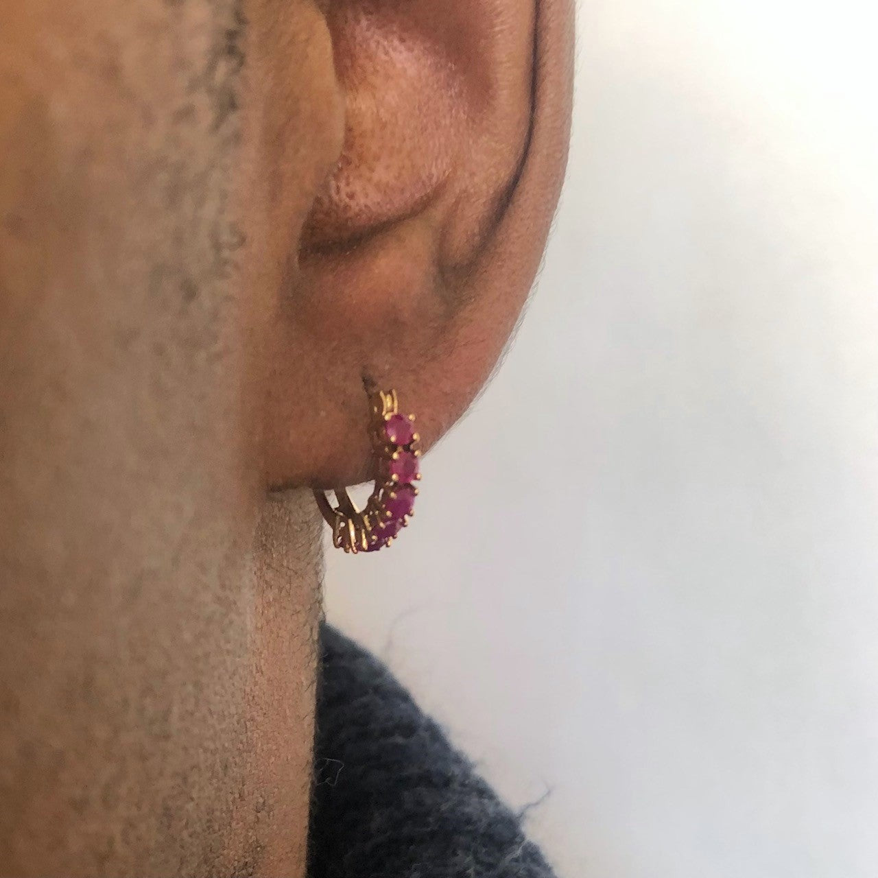 Ruby Huggie Earrings | 1.20ctw |